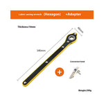 Car Jack Wrench Set Ratchet Handle Labor-Saving For Tire Change Hex Socket Wrench with Adapter