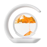 Flowing Sand Art Wireless Charger Lamp LED Night Light Hourglass Decoration for Bedside / Desktop