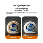 Flowing Sand Art Wireless Charger Lamp LED Night Light Hourglass Decoration for Bedside / Desktop