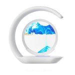 Flowing Sand Art Wireless Charger Lamp LED Night Light Hourglass Decoration for Bedside / Desktop