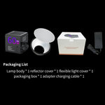 C60R Professionel 60W Video Fotografi COB Påfyldningslys RGB Scenelampe, med 4 Batterier