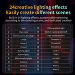 C60R Professionel 60W Video Fotografi COB Fyldlys RGB Scenelampe, med 8 Batterier