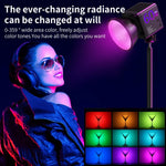 C60R Professionel 60W Video Fotografi COB Fyldlys RGB Scenelampe, med 8 Batterier