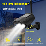 Solar Powered Dummy Security Camera Waterproof Motion Sensor Night Activation Rotation Fake CCTV Camera
