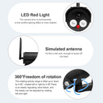 Solar Powered Dummy Security Camera Waterproof Motion Sensor Night Activation Rotation Fake CCTV Camera