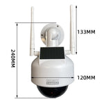 Solar Powered Dummy Security Camera Flashing LED Light Dome Fake Surveillance Camera