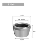 6PCS M17 Nut + 6mm / 6.35mm / 8mm / 9.5mm / 10mm M17 Nut Bit Head Collet Adapter for Engraving Trimming Machine Tool