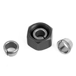 6PCS M17 Nut + 6mm / 6.35mm / 8mm / 9.5mm / 10mm M17 Nut Bit Head Collet Adapter for Engraving Trimming Machine Tool