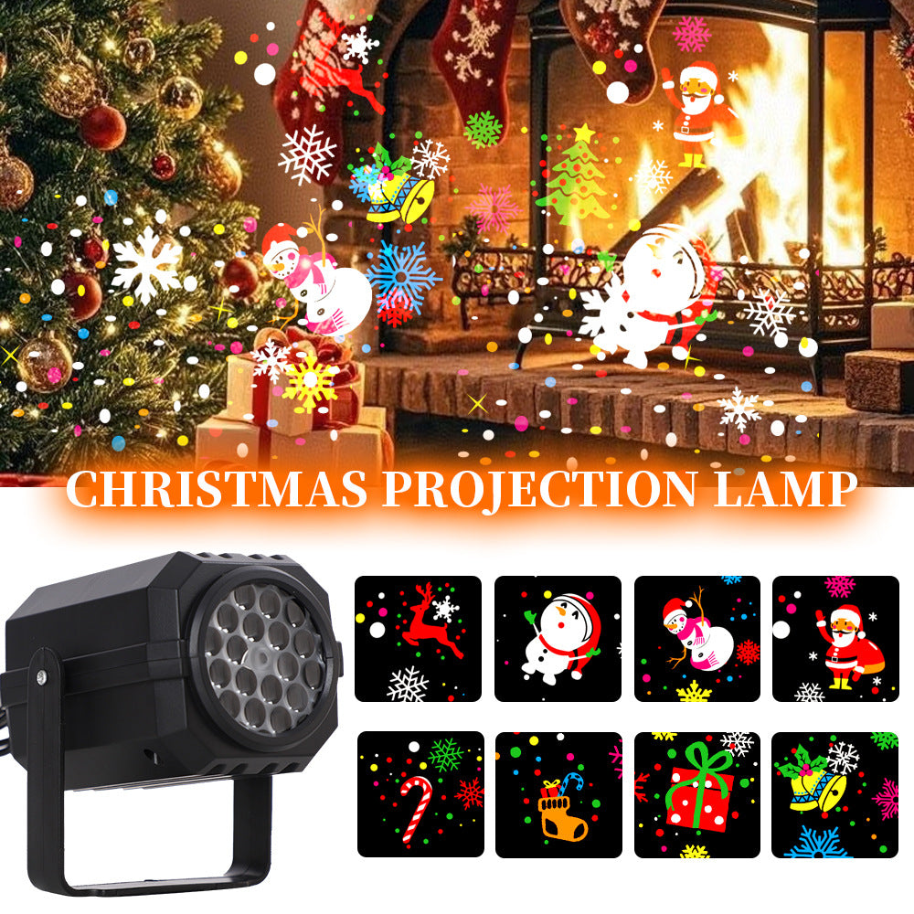 W883 LED Projector Light 16 Patterns USB Powered Adjustable Stand for Christmas Halloween Party