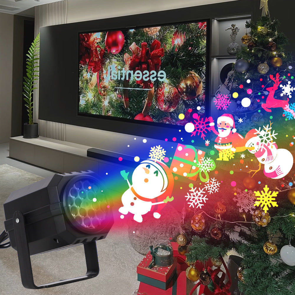 W883 LED Projector Light 16 Patterns USB Powered Adjustable Stand for Christmas Halloween Party