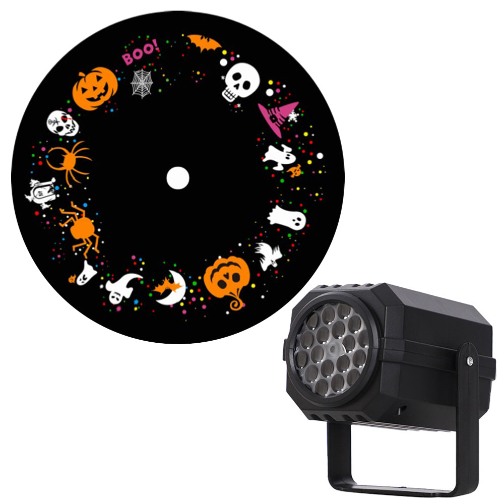 W883 LED Projector Light 16 Patterns USB Powered Adjustable Stand for Christmas Halloween Party