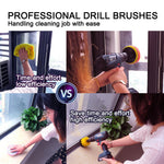 14Pcs HX1908 Electric Drill Brush Set Scrub Pads and Sponge Cleaner Kit with Drill Bit Extender
