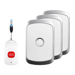 C20 Wireless Caregiver Pager Smart Call System with 1 SOS Call Button and 3 Receivers Nurse Calling Alert Patient Help Button EU Plug