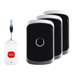 C20 Wireless Caregiver Pager Smart Call System with 1 SOS Call Button and 3 Receivers Nurse Calling Alert Patient Help Button EU Plug