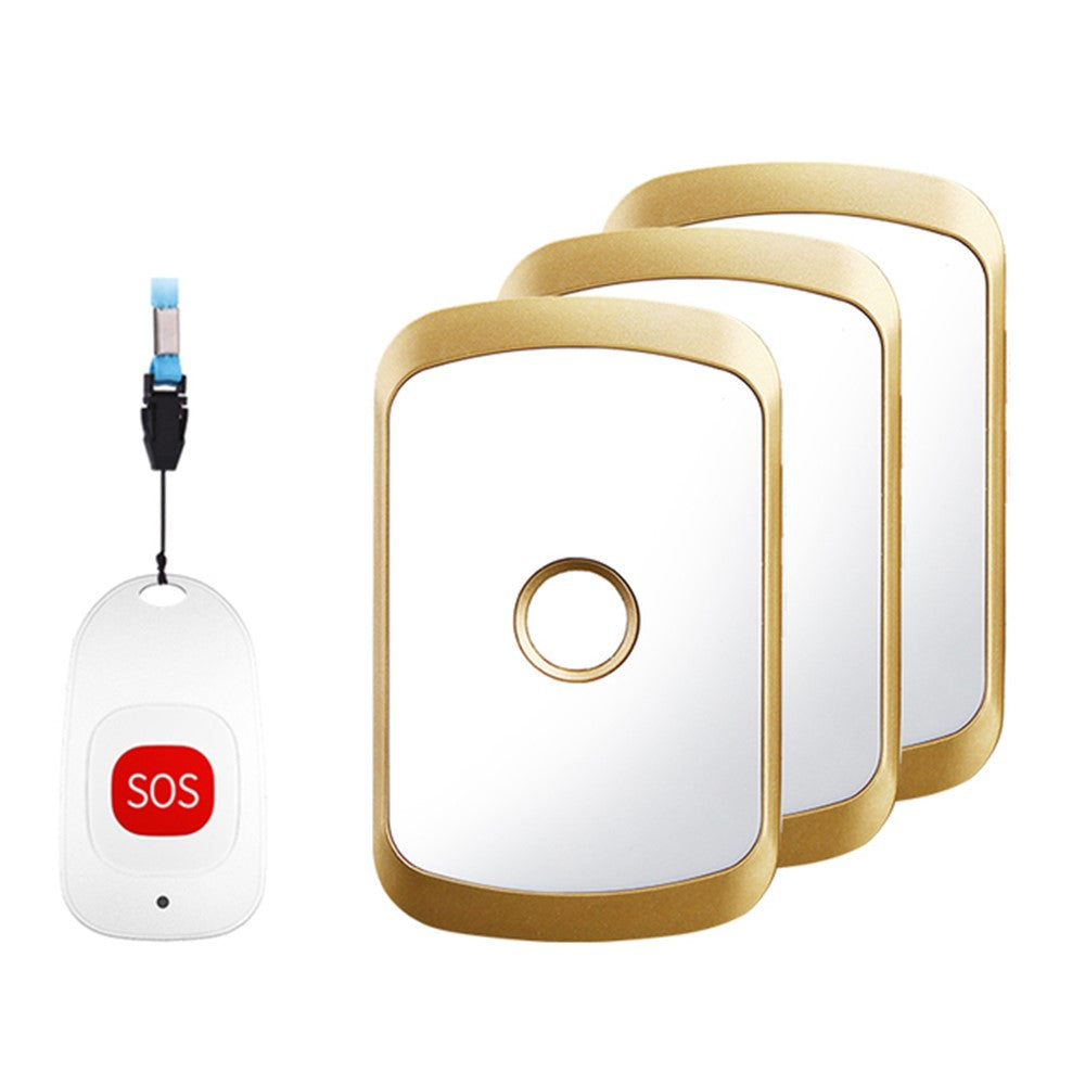 C20 Wireless Caregiver Pager Smart Call System with 1 SOS Call Button and 3 Receivers Nurse Calling Alert Patient Help Button EU Plug