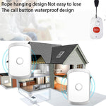 C20 Smart Home Wireless Doorbell Elder Emergency Alarm EU Plug 80m Remote Emergency Call Bell 2 Receivers and 2 Call Buttons