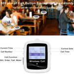 CTW07 EU Plug Wireless Alert Button Call Button for Elderly Emergency, Alert System for Seniors, 4 SOS Call Buttons and 1 Digital Screen Receiver