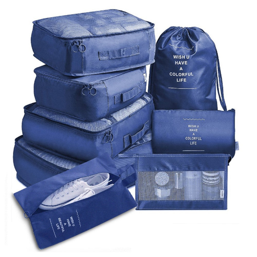8 Pcs/Set Waterproof Large Capacity Lightweight Travel Storage Set