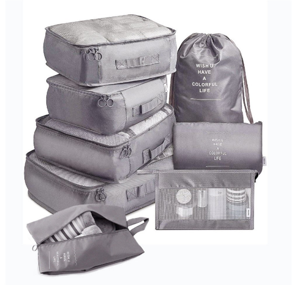 8 Pcs/Set Waterproof Large Capacity Lightweight Travel Storage Set
