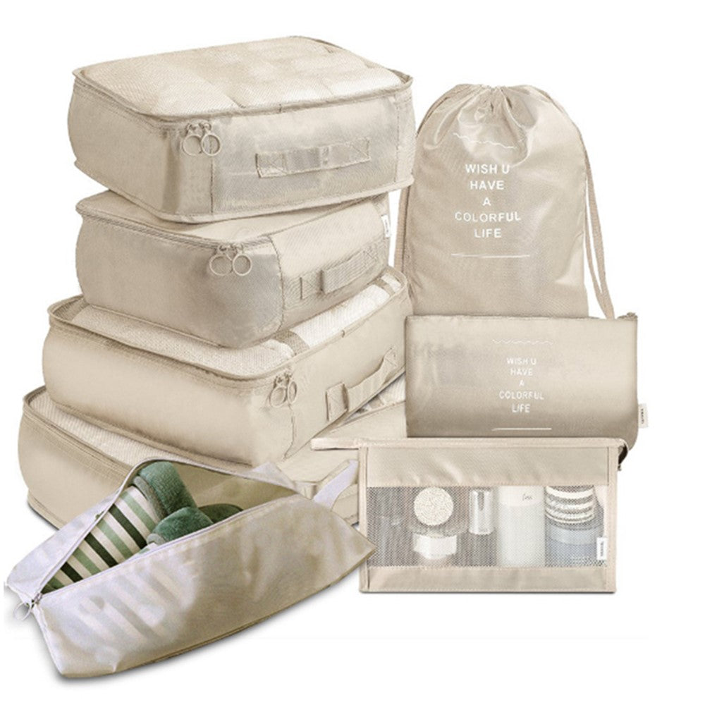 8 Pcs/Set Waterproof Large Capacity Lightweight Travel Storage Set