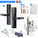 Tuya Smart Electronic Door Lock Semi Automatic Fingerprint Password Lock for Home Security