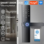Tuya Smart Electronic Door Lock Semi Automatic Fingerprint Password Lock for Home Security