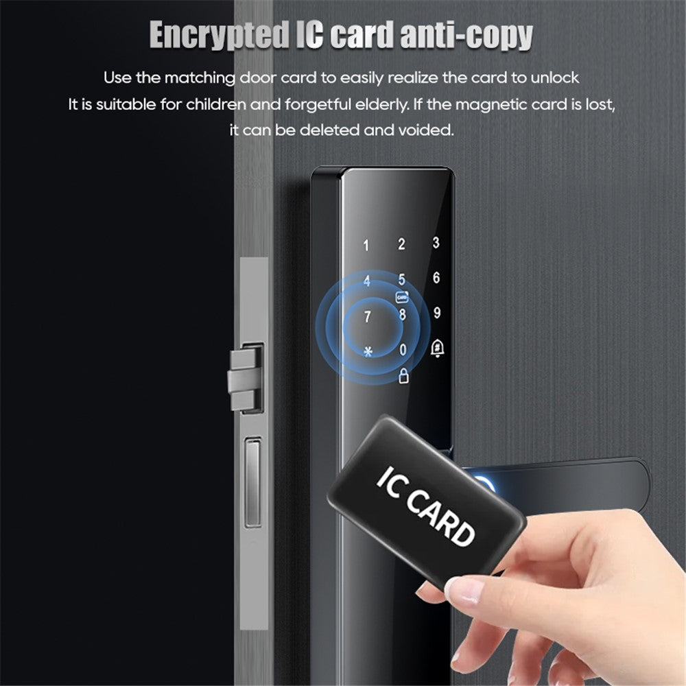Tuya Smart Electronic Door Lock Semi Automatic Fingerprint Password Lock for Home Security