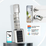LVD11 Justerbar Smart Dørlåsecylinder APP-styring Fingeraftryk Digital Adgangskode Sikkerhedsindgang Mekanisk Nøgle