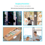 90038 Door Window Magnetic Alarm 130dB 5 Modes Anti-Tamper Security Sensor for Home Protection