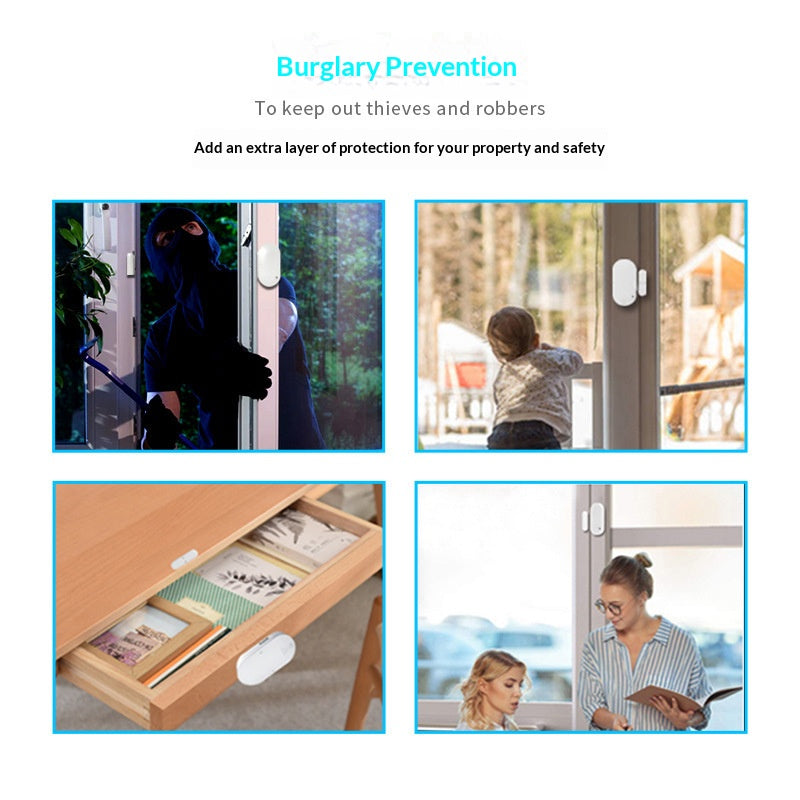 90038 Door Window Magnetic Alarm 130dB 5 Modes Anti-Tamper Security Sensor for Home Protection