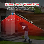 RC-711 Solar Motion Sensor Alarm IP65 Waterproof Red Blue LED Outdoor Deterrent Device (without Remote)