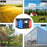 RC-711 Solar Motion Sensor Alarm IP65 Waterproof Red Blue LED Outdoor Deterrent Device (without Remote)