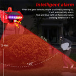 RC-710 Solar Powered PIR Motion Sensor Alarm 129dB Audio and Visual Animal Repeller (without Remote)