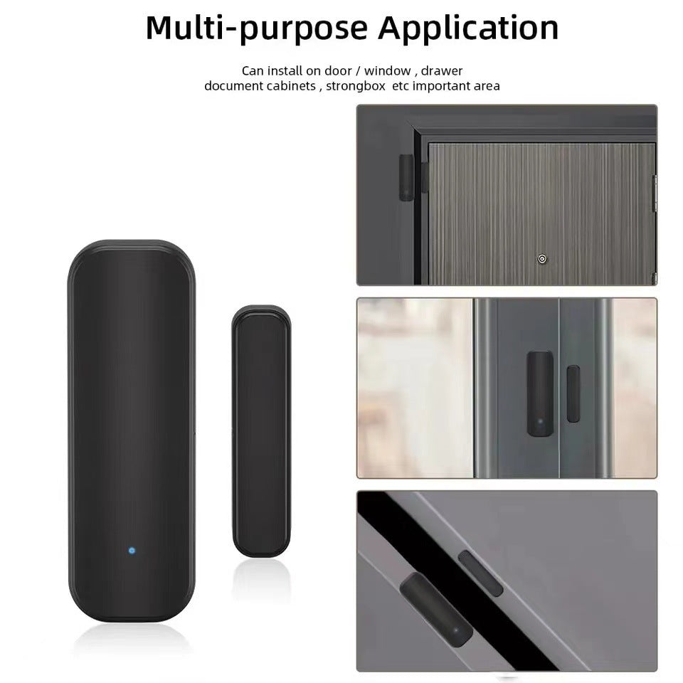 90080 WiFi Smart Door Sensor Tuya APP Remote Control Alexa Voice Control Anti-Theft Alarm for Home Hotel Security