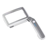 Rechargeable 10-LED Magnifying Glass Handheld Folding Magnifier with Light for Reading Electronics Repair