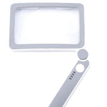 Rechargeable 10-LED Magnifying Glass Handheld Folding Magnifier with Light for Reading Electronics Repair