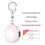SC300 130dB Personal Safety Alarm with LED Strobe Flashlight USB-C Rechargeable