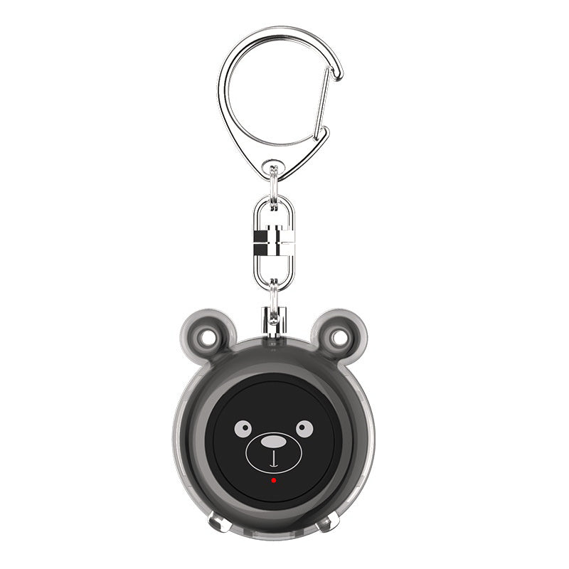 130dB Personal Safety Alarm Cartoon Bear Design Dual Mode SOS Type-C Rechargeable with LED Flashlight for Women