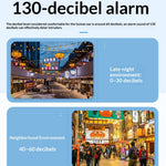 130dB Personal Safety Alarm Cartoon Bear Design Dual Mode SOS Type-C Rechargeable with LED Flashlight for Women