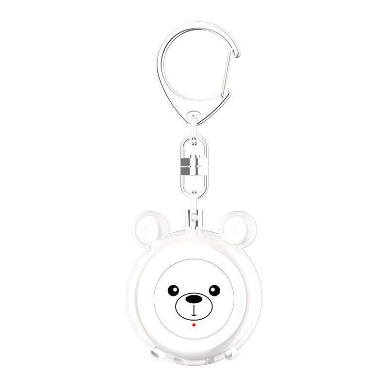 130dB Personal Safety Alarm Cartoon Bear Design Dual Mode SOS Type-C Rechargeable with LED Flashlight for Women