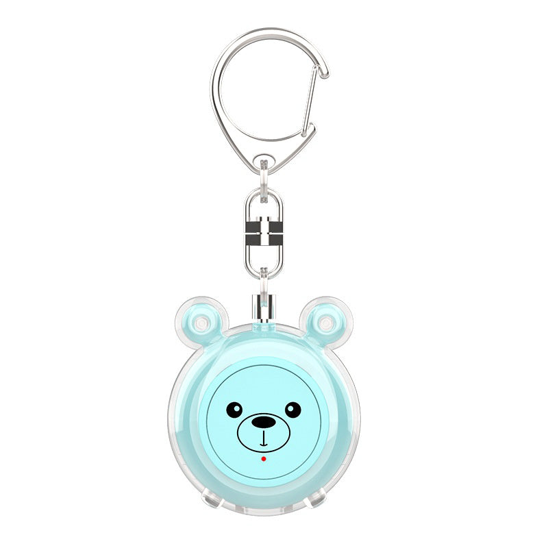 130dB Personal Safety Alarm Cartoon Bear Design Dual Mode SOS Type-C Rechargeable with LED Flashlight for Women