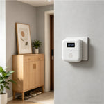 306 Wireless Doorbell Hand Wave Sensor RGB Light Ring Warm LED Night Light, EU Plug