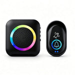 306 Wireless Doorbell Hand Wave Sensor RGB Light Ring Warm LED Night Light, EU Plug