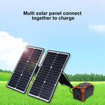 HAWEEL HWL2748B 20W Outdoor Solar Panel Charger Fast Charging Support Connected in Series Solar Charger with Alligator Clip