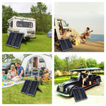 HAWEEL HWL2748B 20W Outdoor Solar Panel Charger Fast Charging Support Connected in Series Solar Charger with Alligator Clip