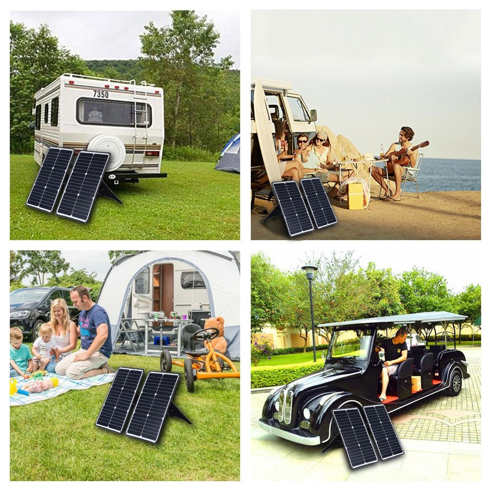 HAWEEL HWL2748B 20W Outdoor Solar Panel Charger Fast Charging Support Connected in Series Solar Charger with Alligator Clip