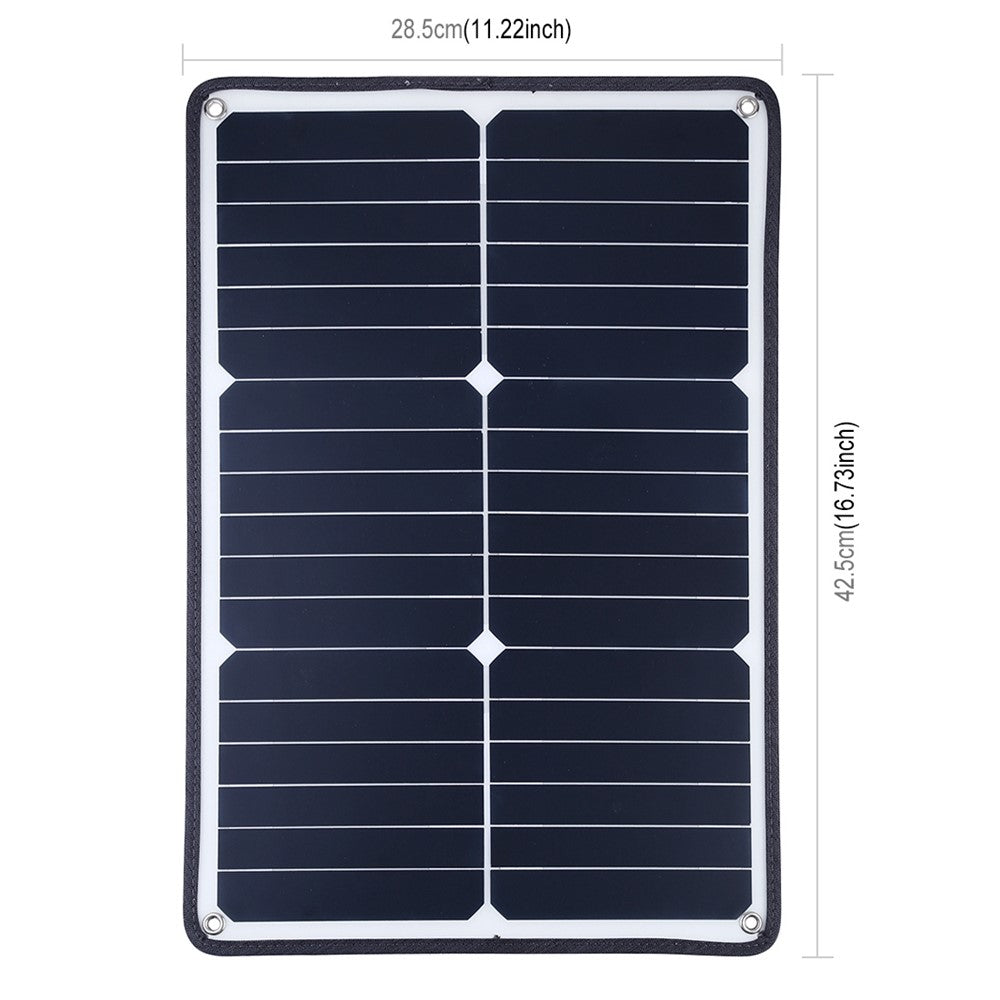 HAWEEL HWL2748B 20W Outdoor Solar Panel Charger Fast Charging Support Connected in Series Solar Charger with Alligator Clip