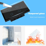 SMATRUL TMW403 US Plug Tuya 433MHZ WiFi Smart Touch Tempered Glass Wall Switch Light Timing Countdown Remote Control for Alexa Google Home, 4 Gang WiFi