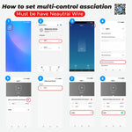 SMATRUL TMW403 Tuya/Smart Life APP Remote Control WiFi+433MHZ Touch Switch EU Plug for Alexa Google Home, 3 Gang WiFi