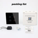 SMATRUL TMW-01 Tuya WiFi Smart Touch Light Switch Wall Remote Control for Alexa Google Home EU Plug, 4 Gang WiFi